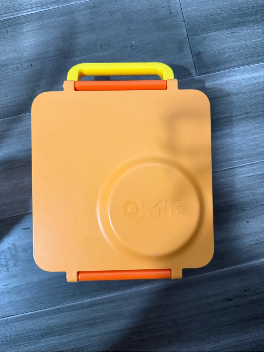 OMIE Orange Bento Box with Yellow Handle